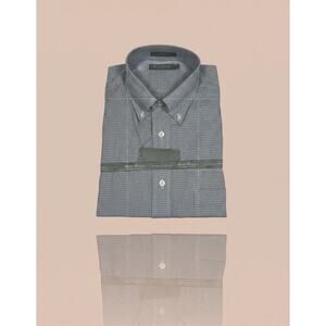 NEW Daniel Cremieux Signature Collection Men's Large Blue Black Dress Shirt